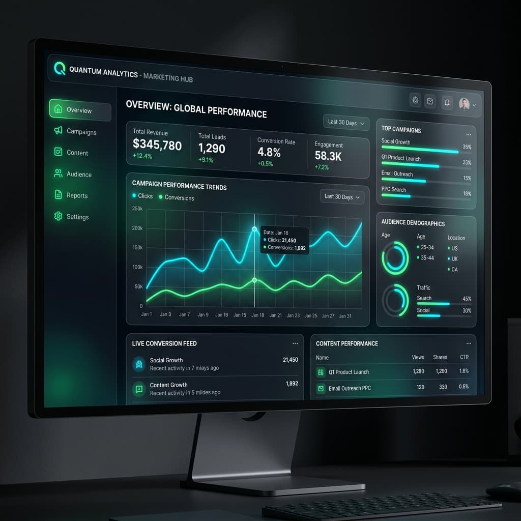 Brandcleeks digital marketing dashboard preview
